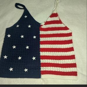 moon & madison Starry Stripes Tank Top - Navy, Red, and White